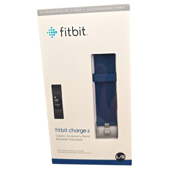Authentic Fitbit Charge 2 Genuine Classic Accessory Band Blue  L/G  Brand New - Picture 1 of 6